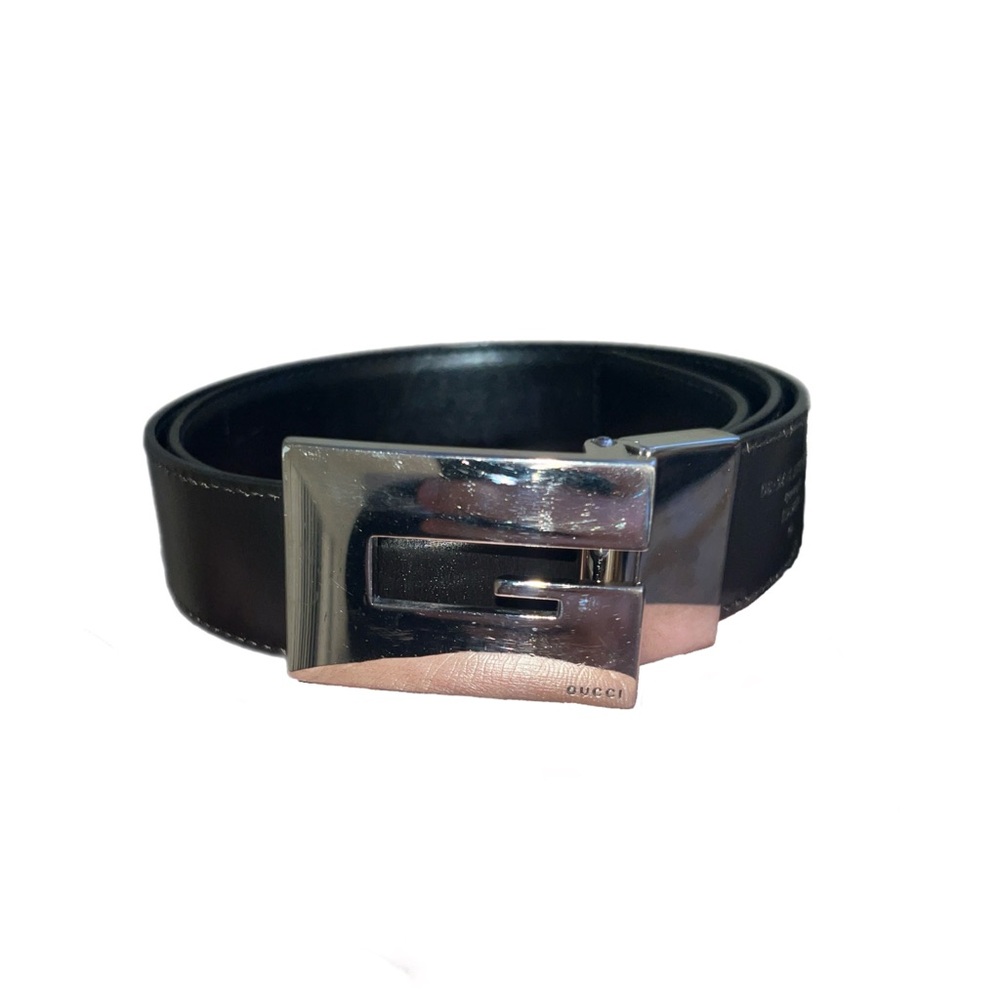 Vintage Gucci Tom Ford Silver G Logo Buckle Belt - Picture 1 of 5